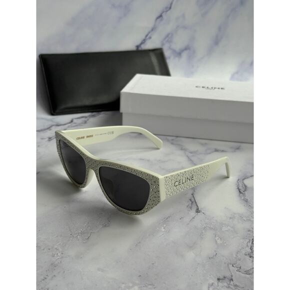 NEW Celine CL4278U Crystal Sunglasses in White $920 - Picture 2 of 7